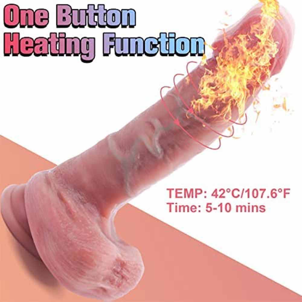 Silicone Vibrating Dildo | Vibrating Thrusting Dildo | Adorime