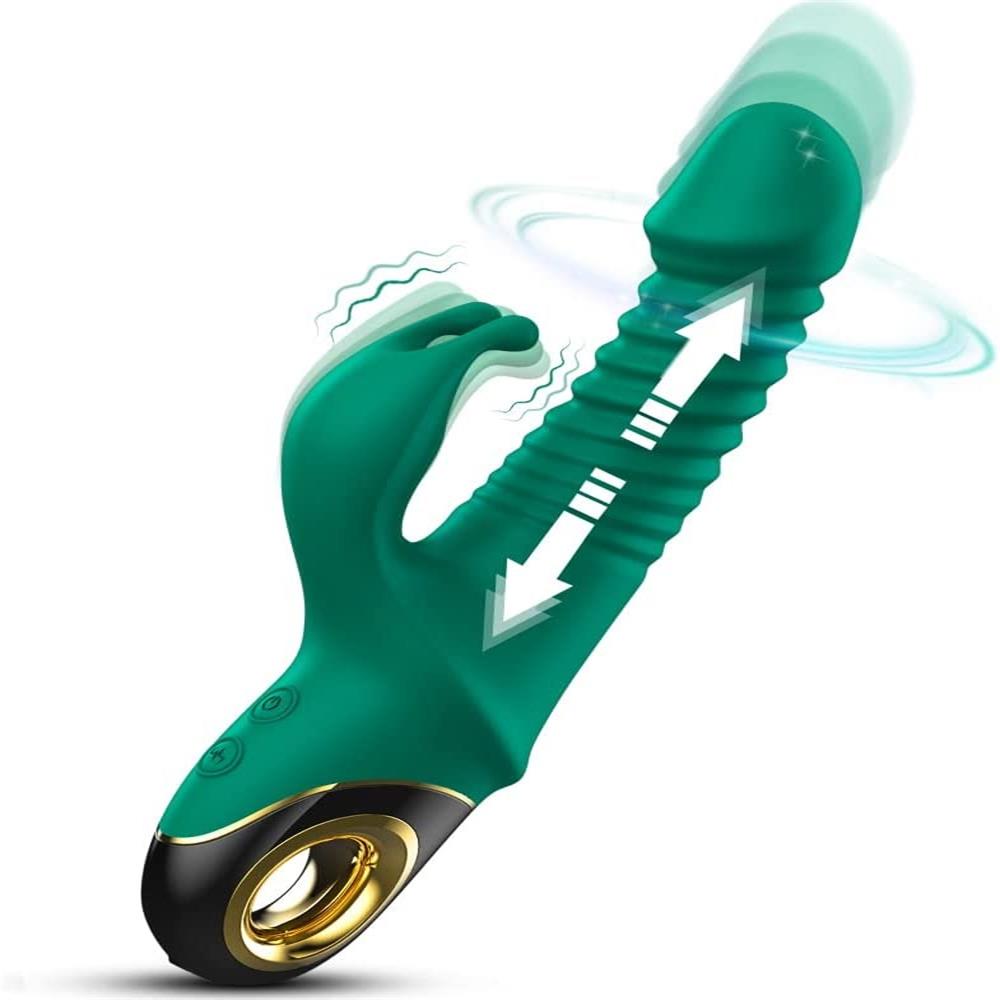 Pipedream Hypnotic Bunny Smooth - Thrusting Dual Vibrator with 9 Vibrating & 5 Telescopic Modes