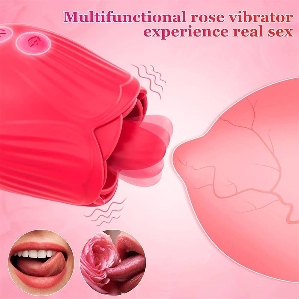  Adult Sex Toys for Women Rose Sex Toy Clitoral Vibrator Rose  Toys, Rose Sex Stimulator for Women Female Couples Sex Toys, G spot Nipple  Stimulator with 9 Tapping, Adult Toy Licking