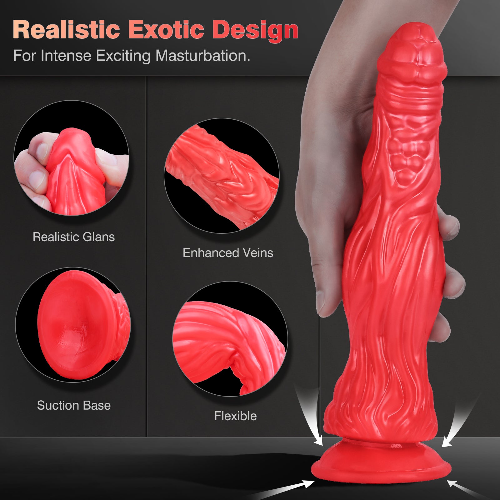 Oversized Silicone Dildo | Silicone Monster Dildo | Adorime