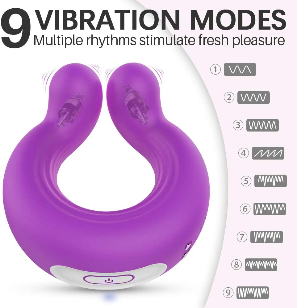 2023 New 2 In 1 Men's Silicone Penis Ring Clitoris Stimulator Cock